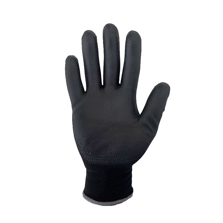 Guantes de Trabajo Nylon y PU Negro LV-09 ( 12 pares ) 3