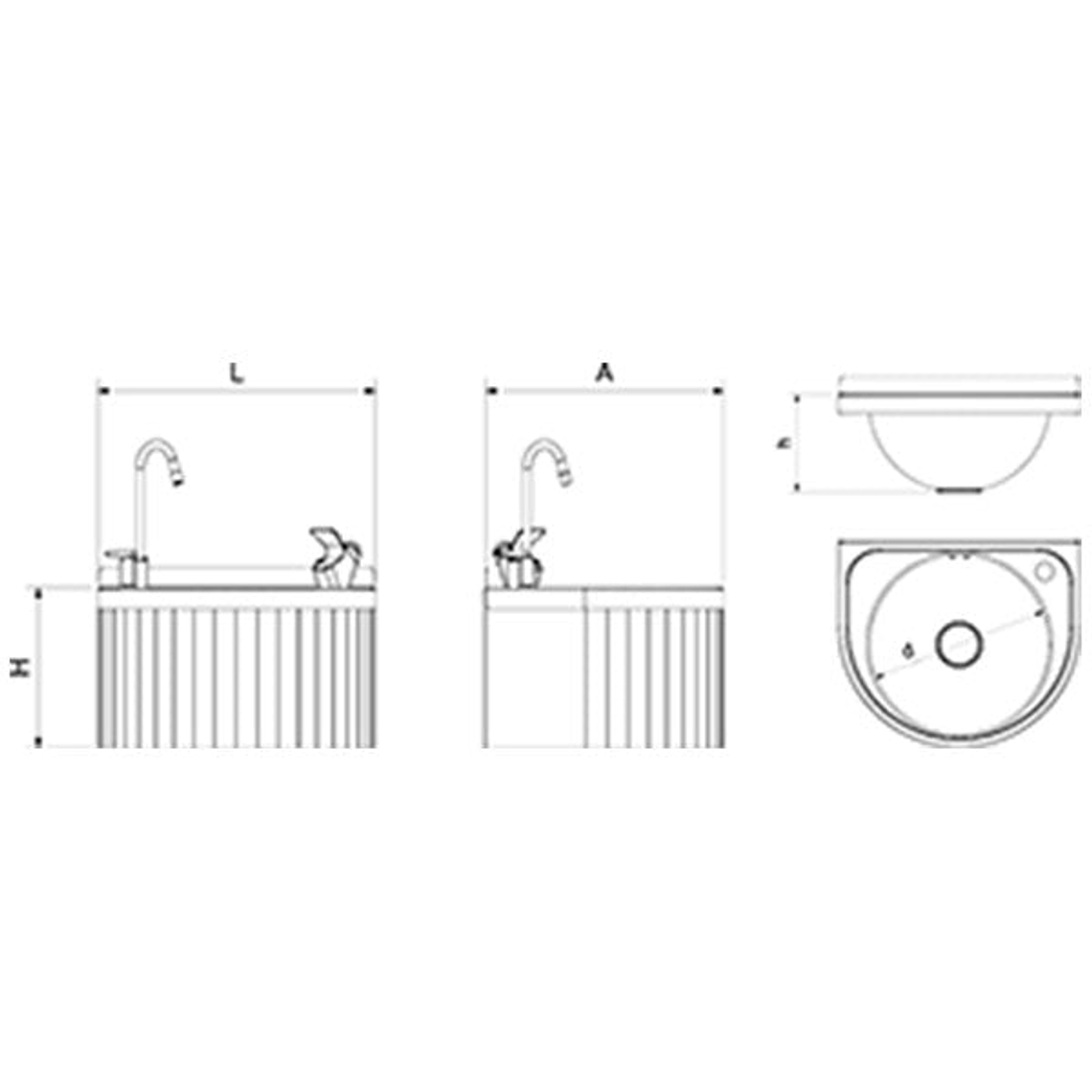 Fuente de Agua de Pared Redonda 2