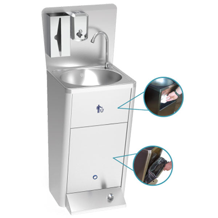  Lavamanos Completo de Acero Inoxidable  2