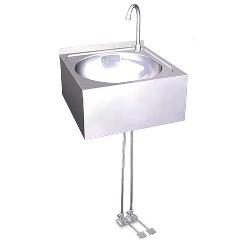  Lavamanos de Pared de Acero Inoxidable con Doble Pedal