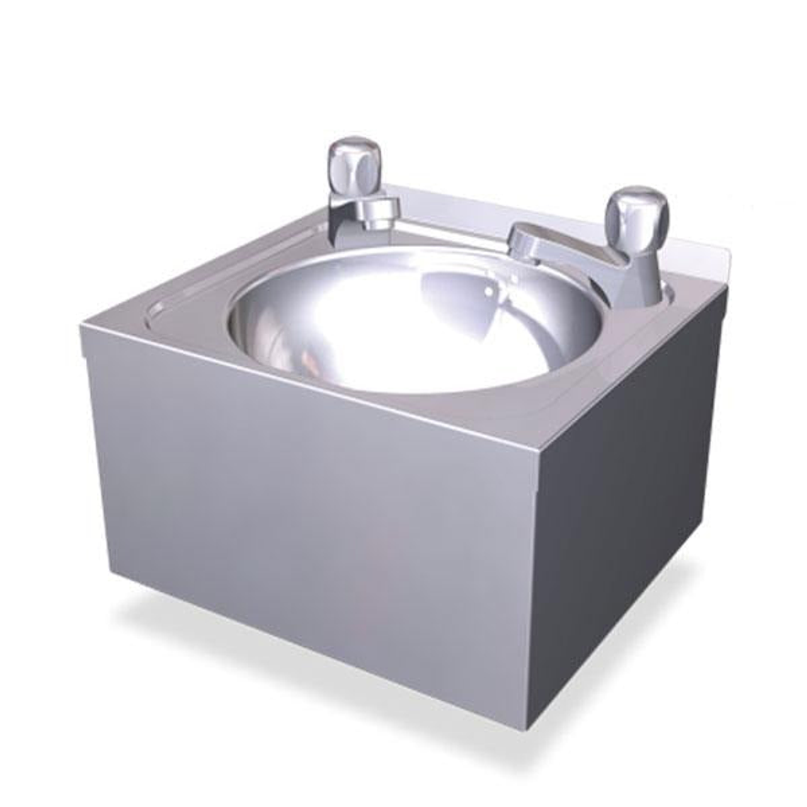 Lavamanos de Pared de Acero Inoxidable Dos Aguas - Serie XS 1