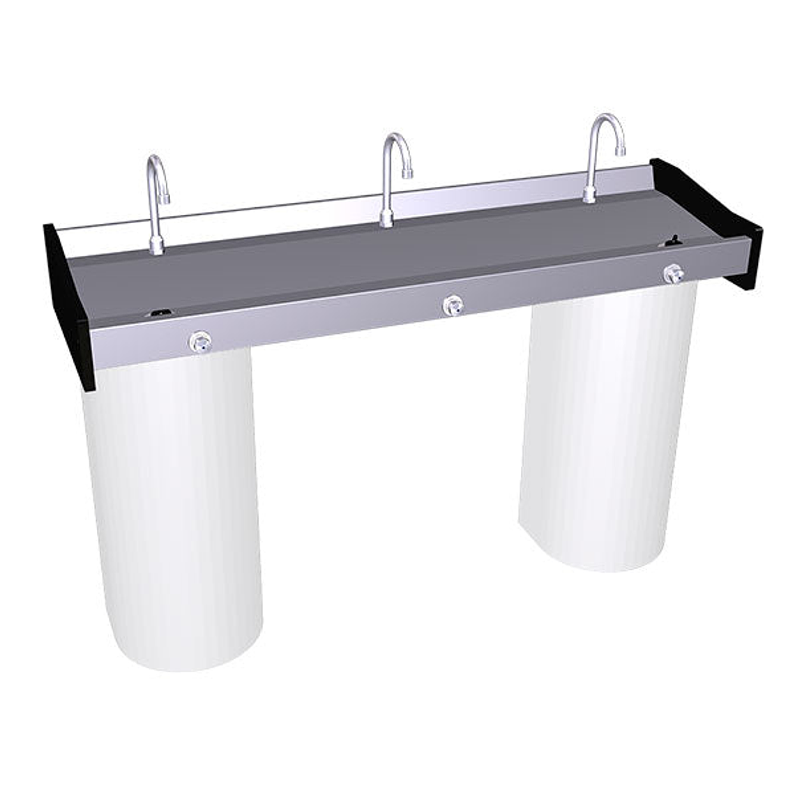 Lavamanos Colectivo De Pared Con Pulsador  2