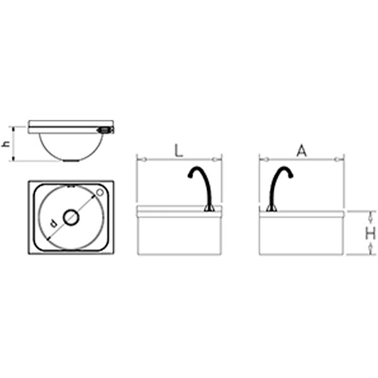 Lavamanos de Pared con Sensor 3