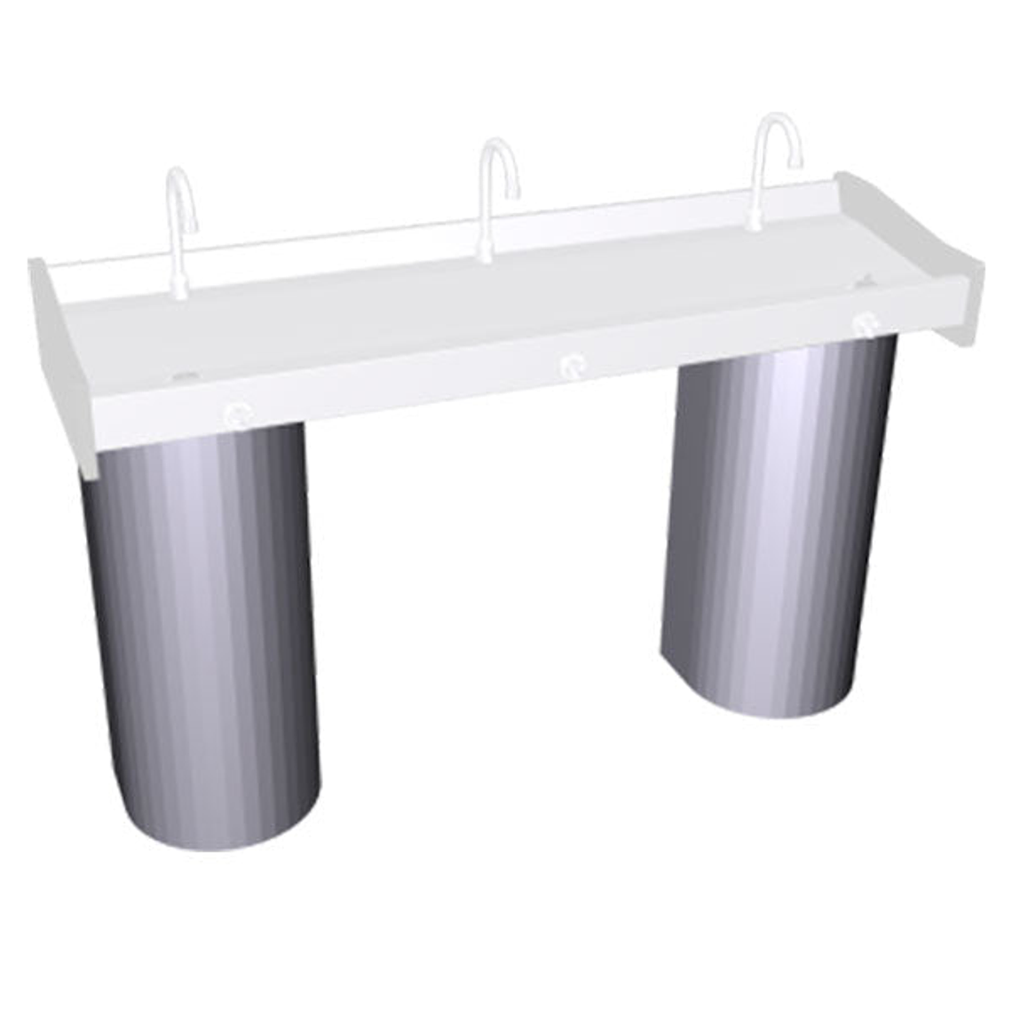 Columna de Acero Inoxidable para Base de Lavamanos 2