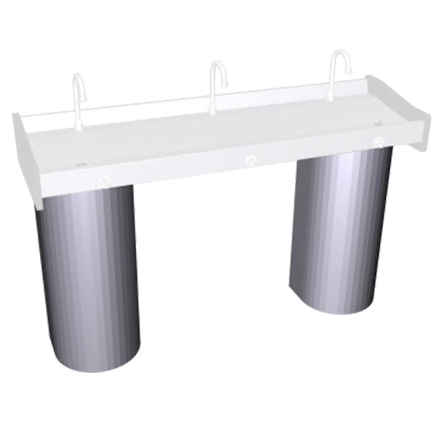 Columna de Acero Inoxidable para Base de Lavamanos 2