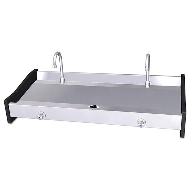 Lavamanos Colectivo De Pared Con Pulsador  4