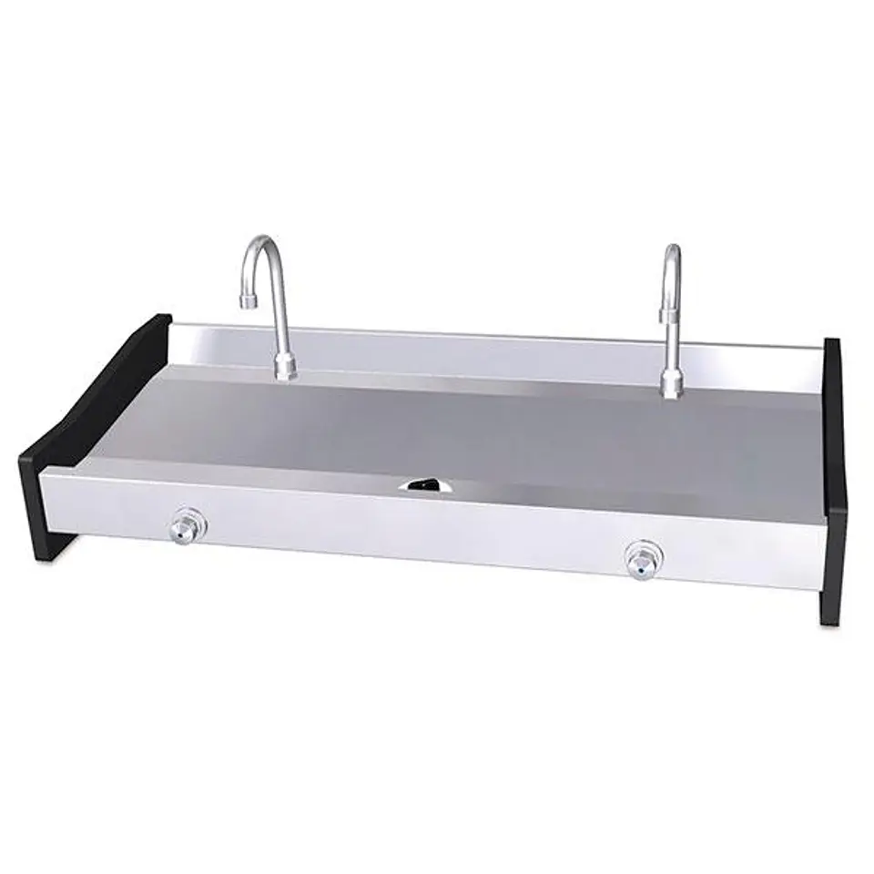 Lavamanos Colectivo De Pared Con Pulsador  4