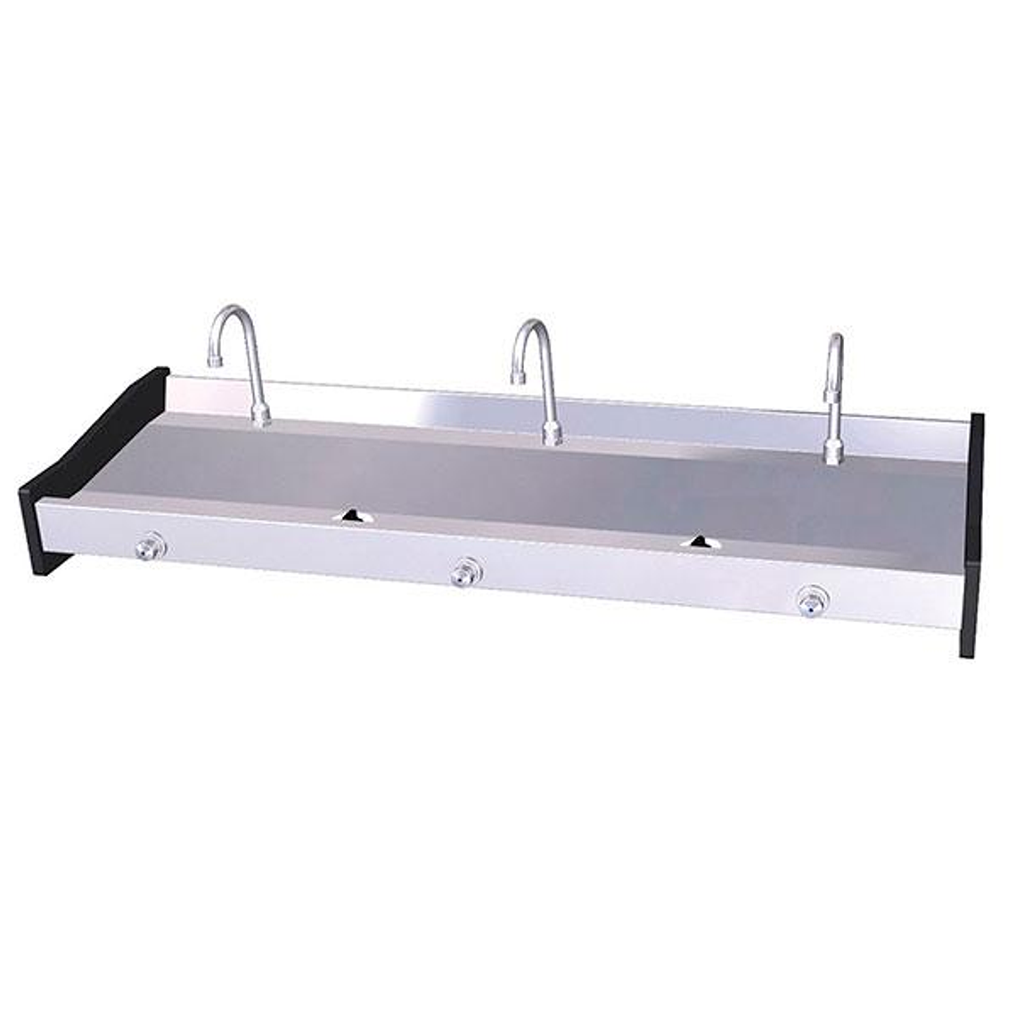 Lavamanos Colectivo De Pared Con Pulsador  5