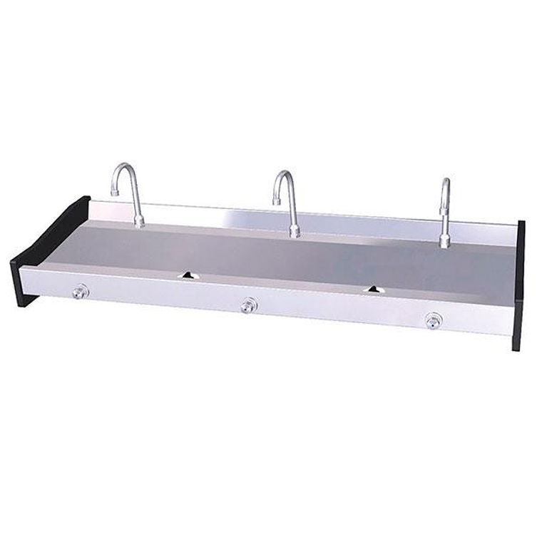 Lavamanos Colectivo De Pared Con Pulsador  5