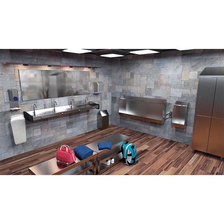 Urinario Individual de Acero Inoxidable 2