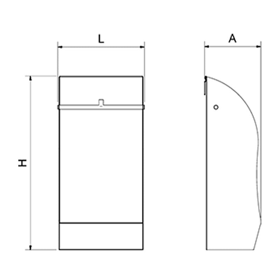 Urinario Individual de Acero Inoxidable 3