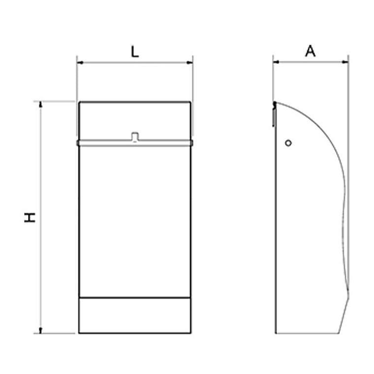 Urinario Individual de Acero Inoxidable 3