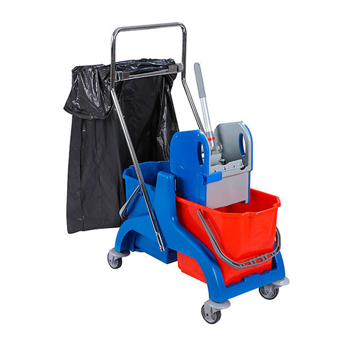 Carro de Fregado 2 Cubos Prensa y Soporte Bolsa - 2x25 L 1