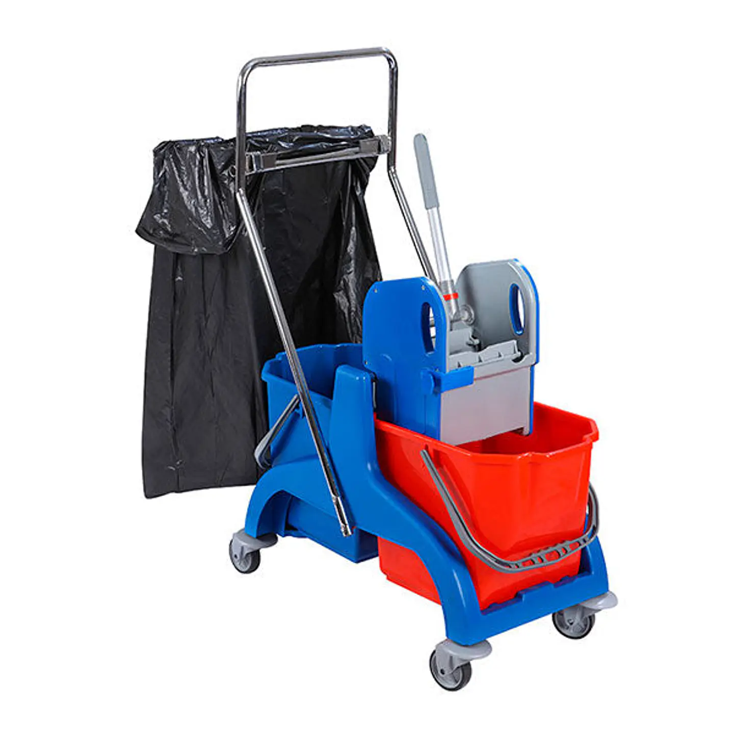 Carro de Fregado 2 Cubos Prensa y Soporte Bolsa - 2x25 L 1