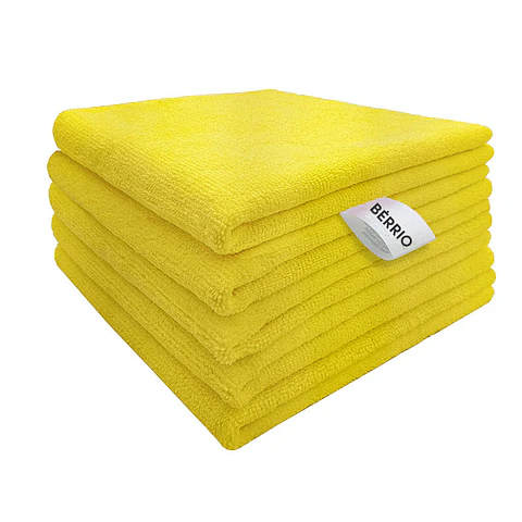 Bayeta Microfibra Amarillo 40x40 Bérrio - 12 unidades