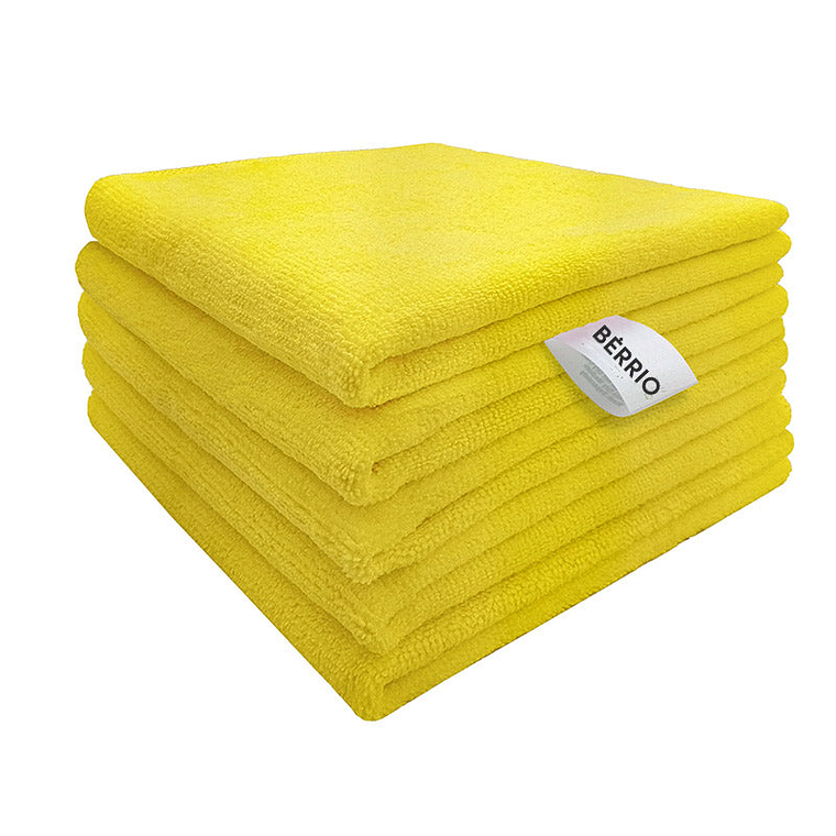 Bayeta Microfibra Amarillo 40x40 Bérrio - 12 unidades 1
