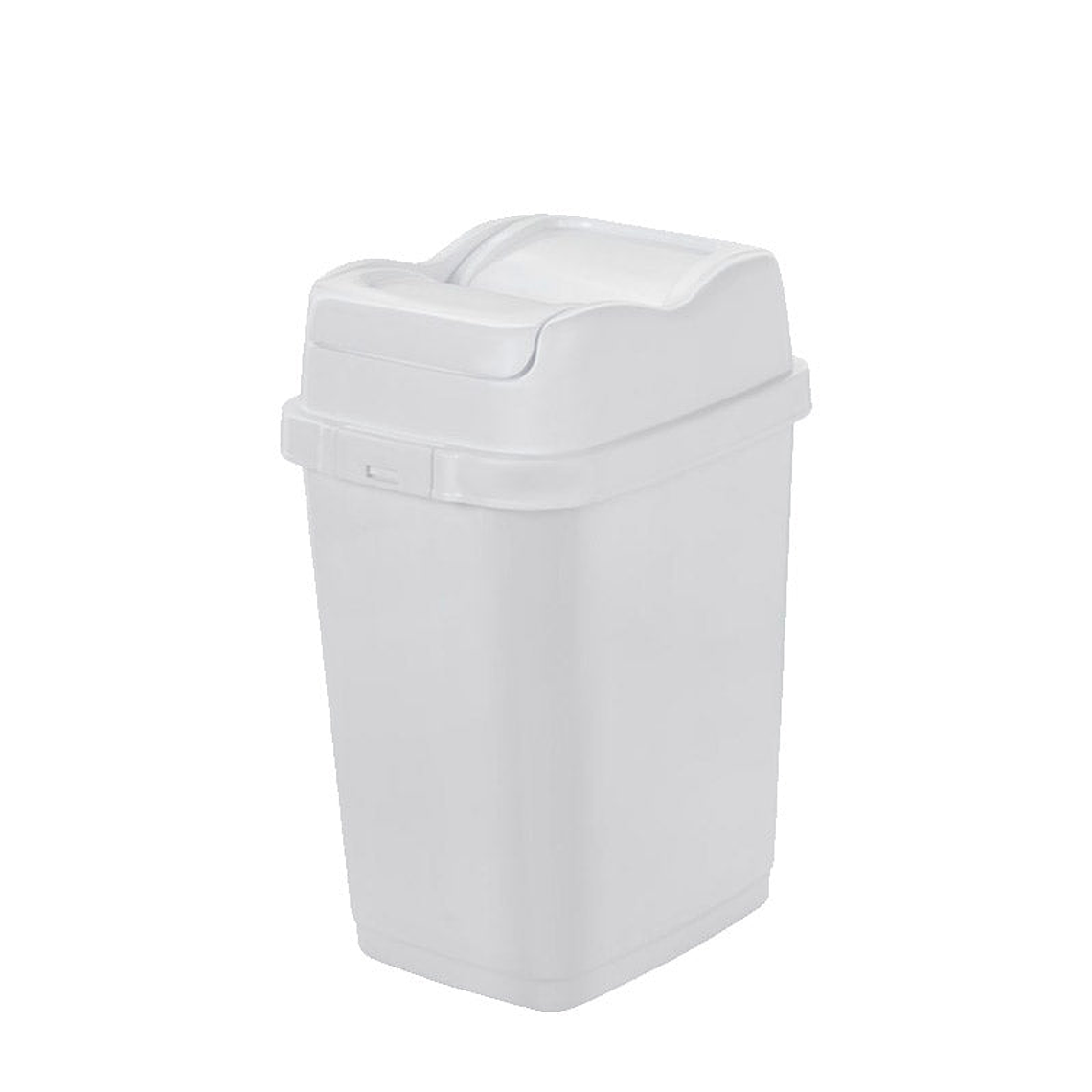 Papelera Plástica Easy Tapa Basculante - Blanco 1