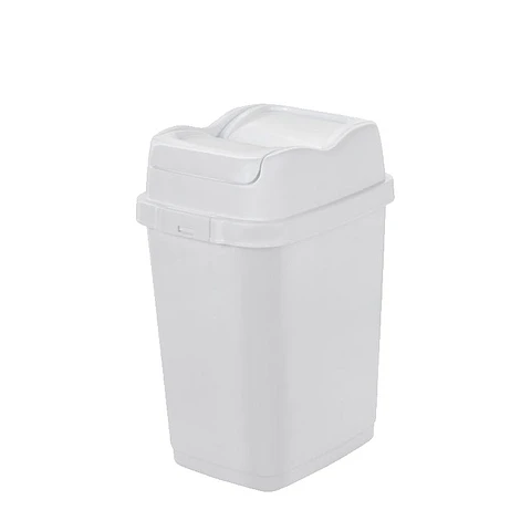 Papelera Plástica Easy Tapa Basculante - Blanco