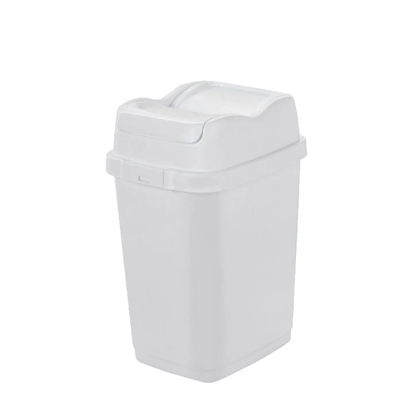 Papelera Plástica Easy Tapa Basculante - Blanco 1