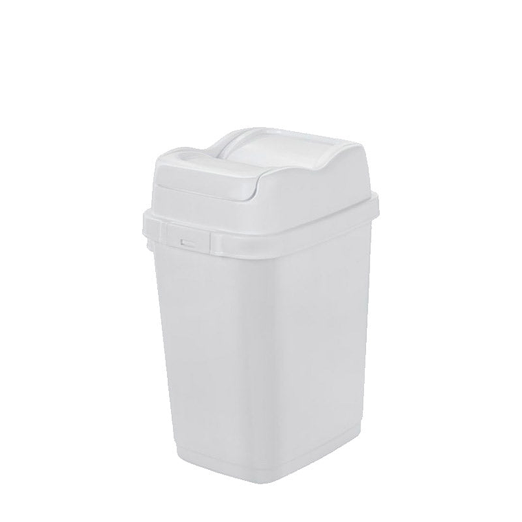 Papelera Plástica Easy Tapa Basculante - Blanco 3