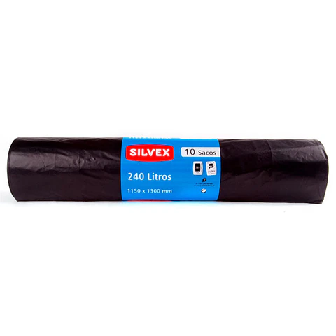 Bolsas de Basura Industrial Silvex Negro 240 L - 10 Bolsas