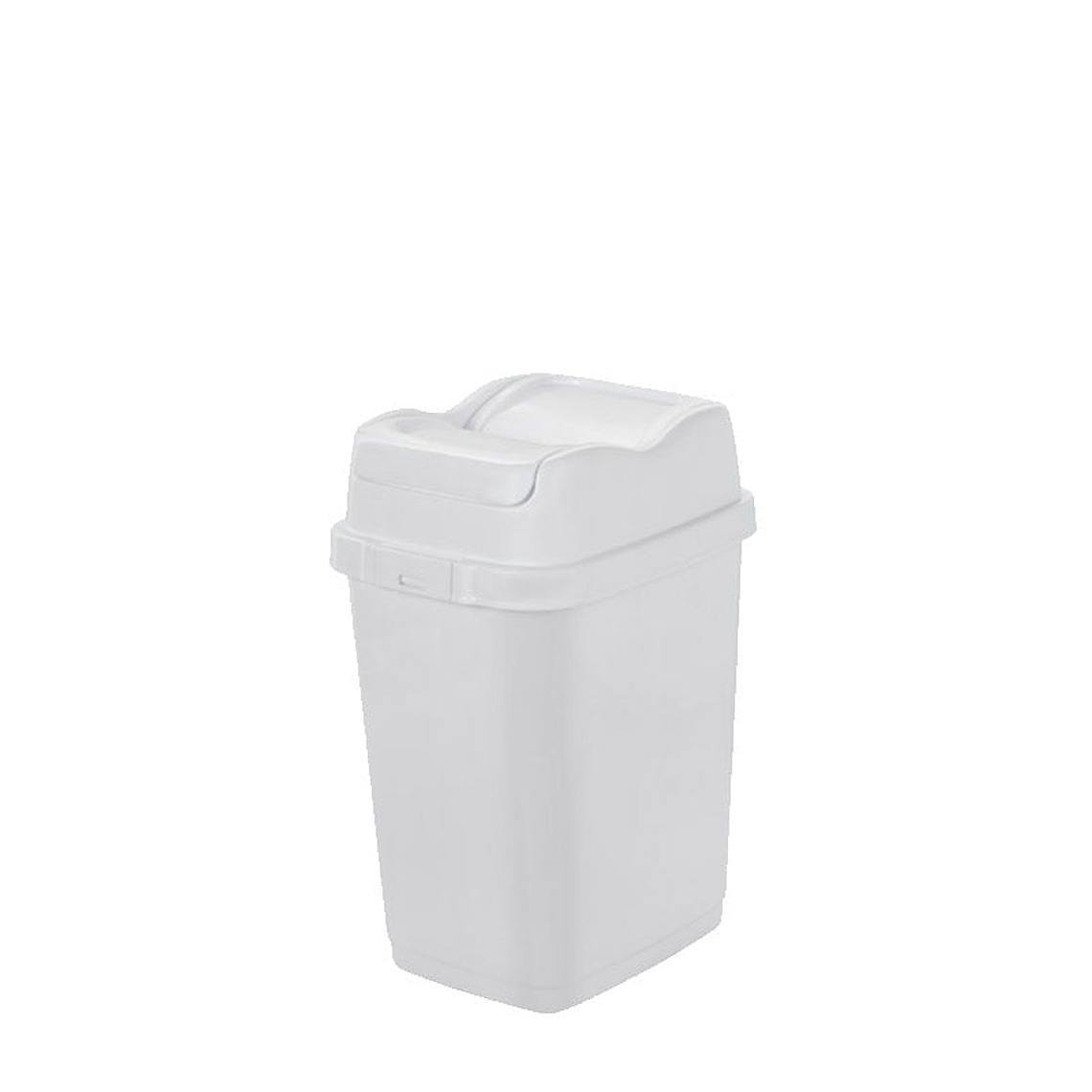 Papelera Plástica Easy Tapa Basculante - Blanco 5