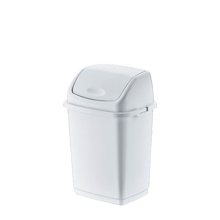  Papelera Plástica Fantasy Tapa Basculante - Blanco 5