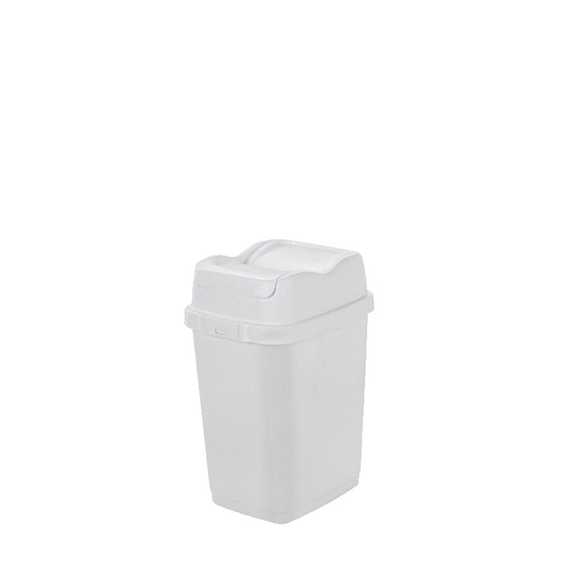 Papelera Plástica Easy Tapa Basculante - Blanco 6