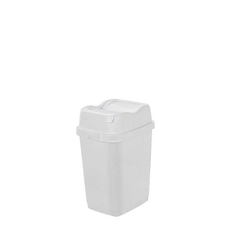 Papelera Plástica Easy Tapa Basculante - Blanco 6