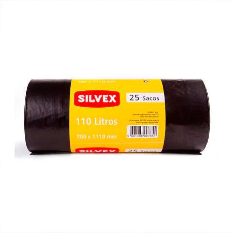 Bolsas de Basura Industrial Silvex Negro 110 L - 25 Bolsas