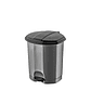 Papelera Plástica Simple con Pedal – Gris/Negro - Miniatura 4