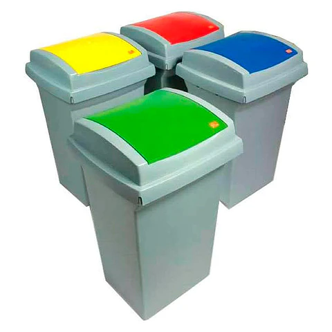 Cubo de Reciclaje con Tapa 50 L