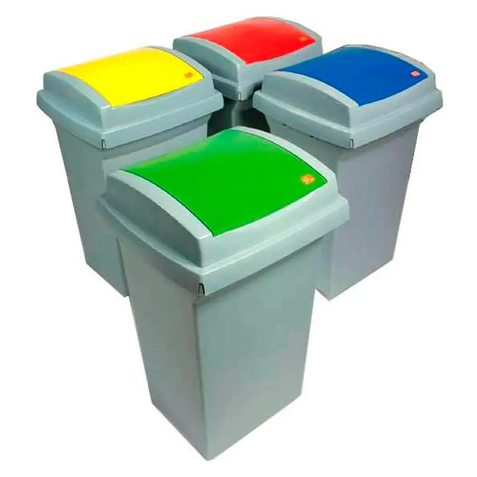 Cubo de Reciclaje con Tapa 50 L 1