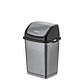 Papelera Plástica Fantasy Tapa Basculante - Gris/Negro - Miniatura 6
