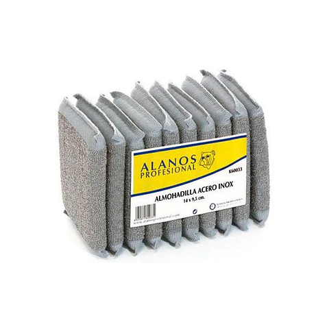 Almohadilla de Acero Inoxidable 14,95 cm - 10 unidades