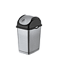 Papelera Plástica Slim Tapa Basculante - Gris/Negro - Miniatura 7