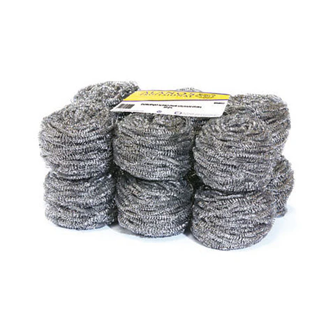 Estropajos de Acero Inoxidable 60 g - 12 unidades