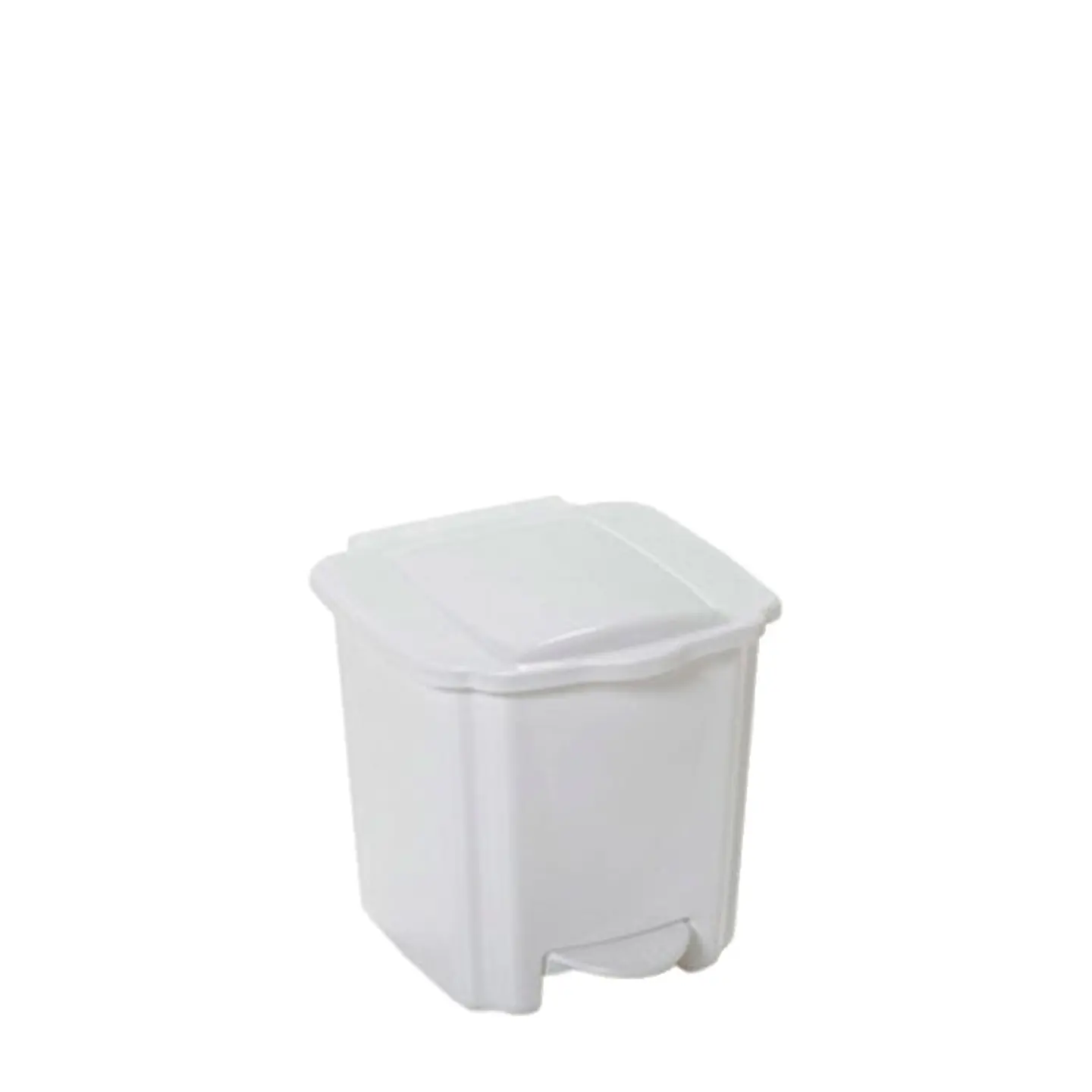 Papelera Plástica con Pedal - Blanco  2