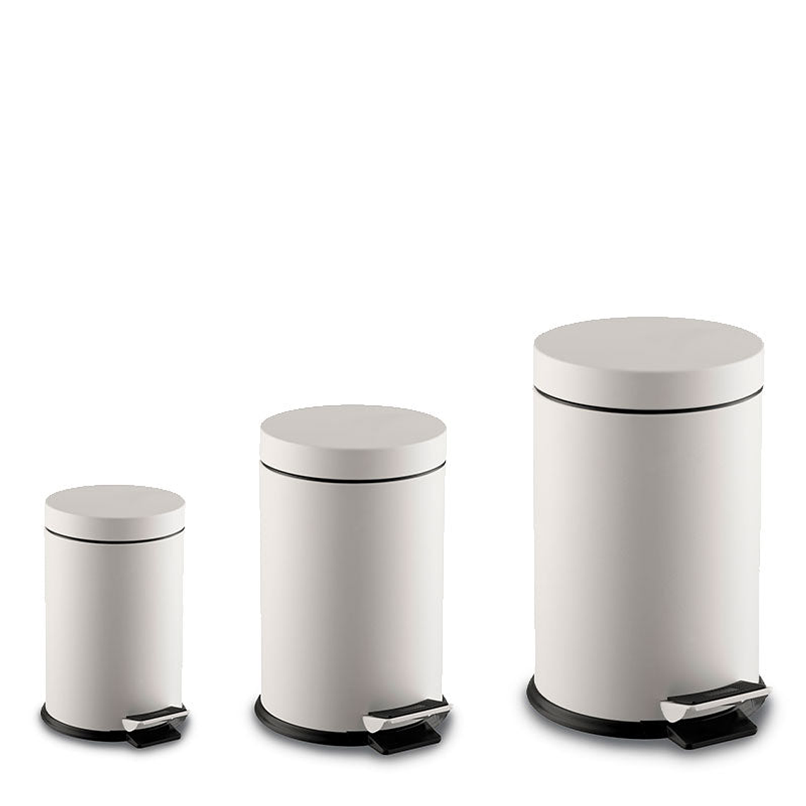 Papelera Metálico Bérrio con Pedal  - Blanco 1