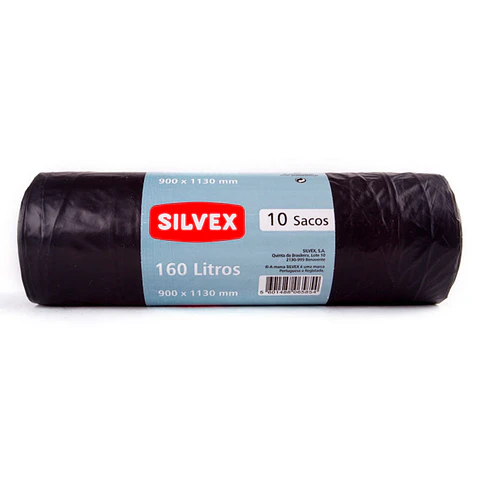 Bolsas de Basura Industrial Silvex Negro 160 L - 10 Bolsas