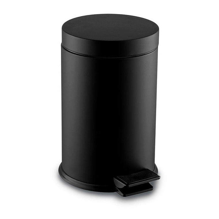 Papelera Metálico Bérrio con Pedal - Negro 6