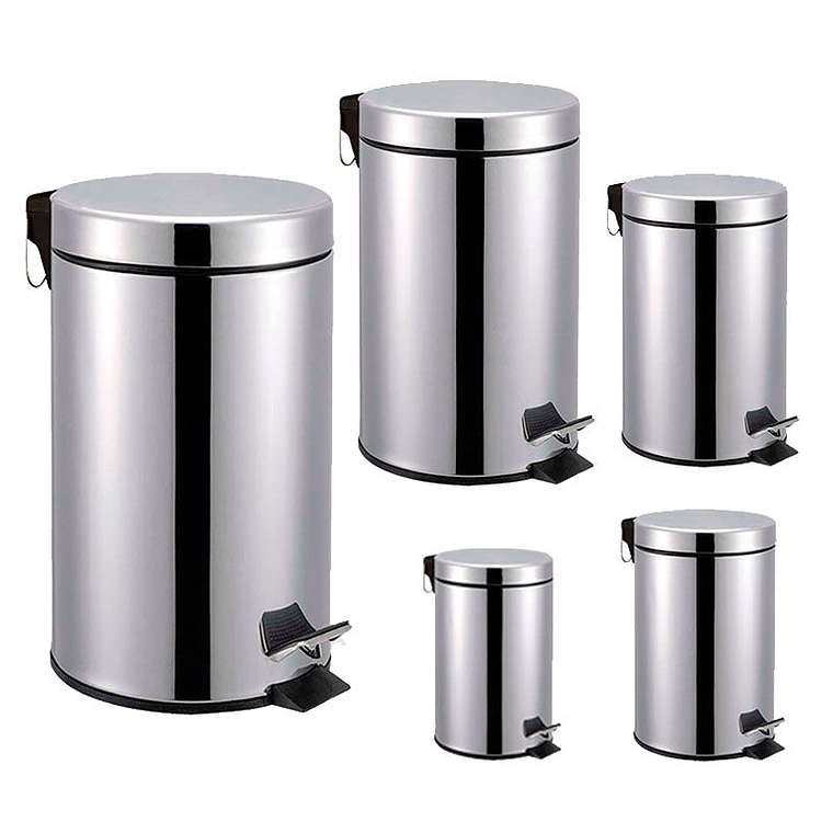 Papelera en Acero Inoxidable con Pedal Bérrio 1