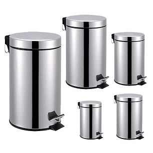 Papelera en Acero Inoxidable con Pedal Bérrio