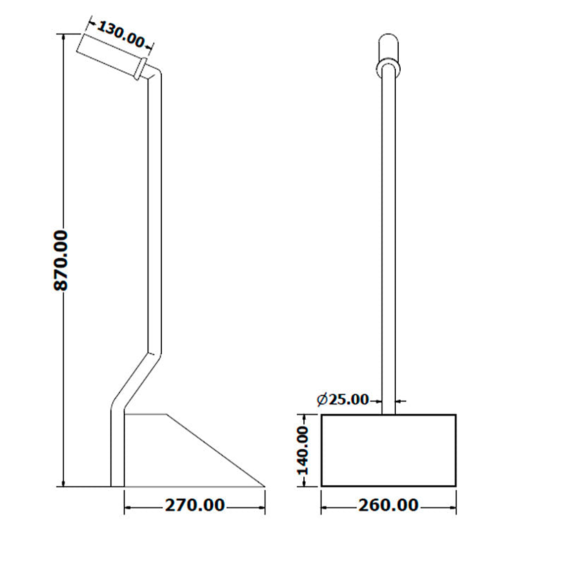 Recogedor de Mango Curvo - Aluminio  2