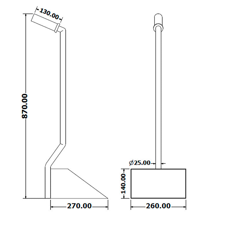 Recogedor de Mango Curvo - Aluminio  2