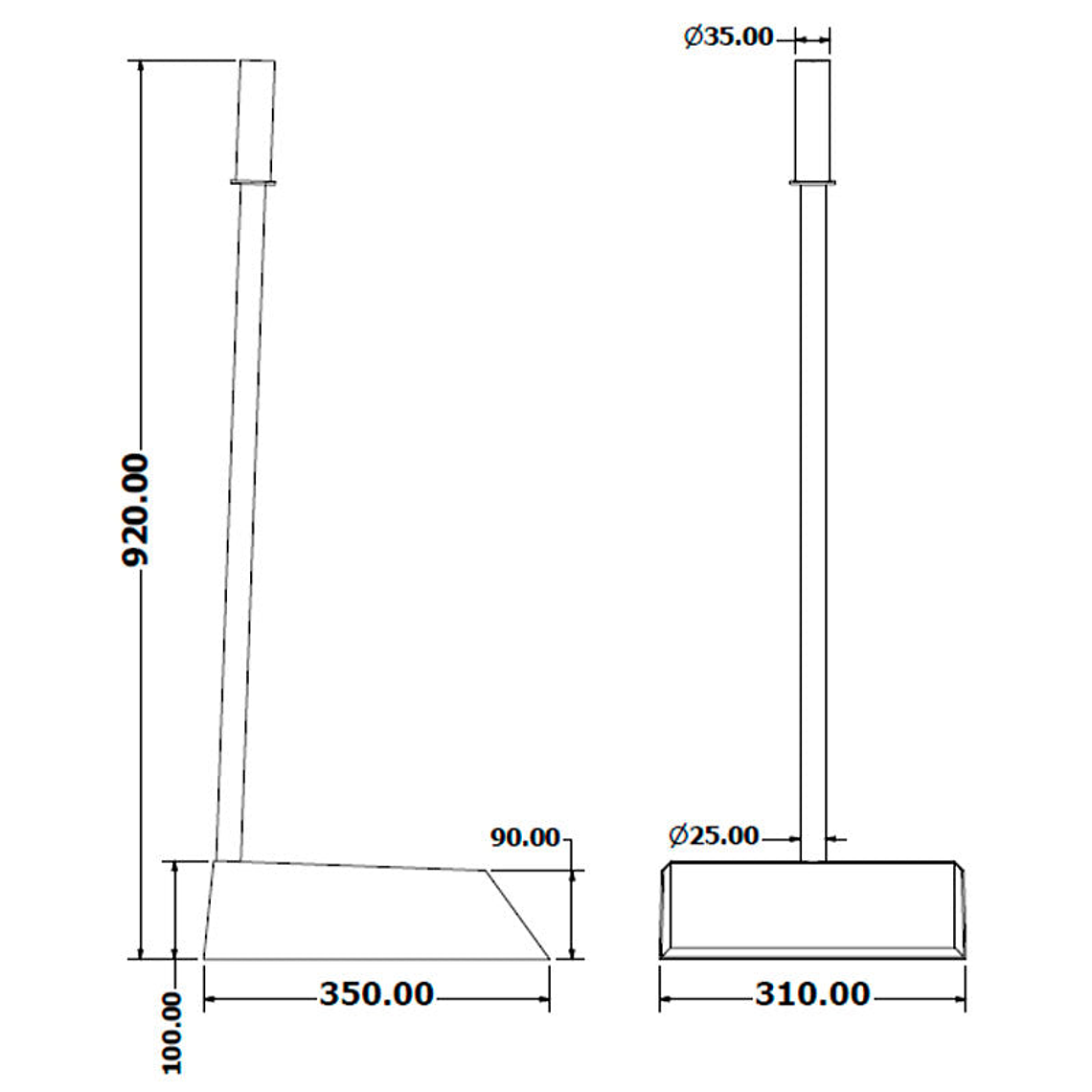 Recogedor de Mango Recto - Aluminio  2