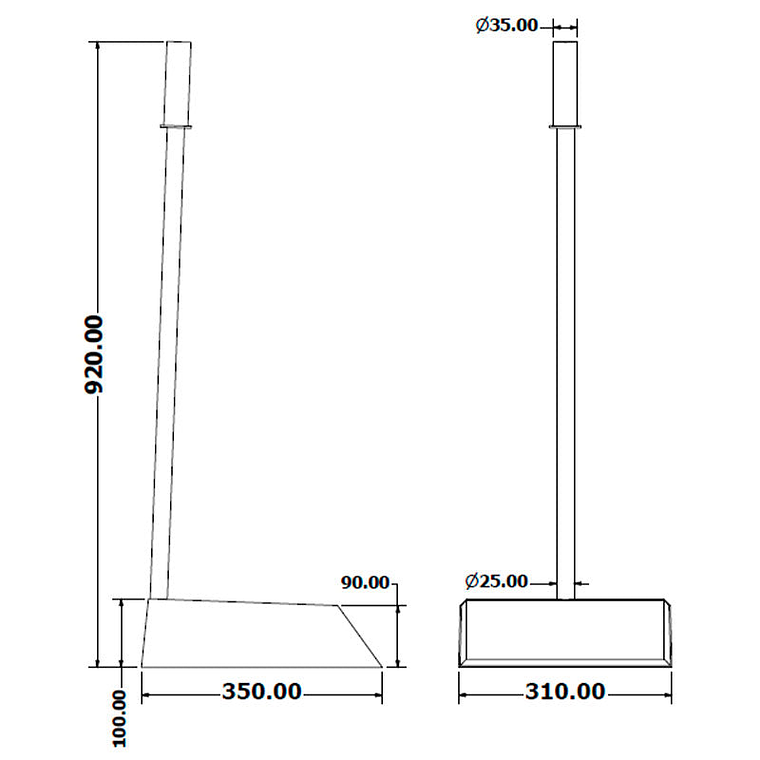 Recogedor de Mango Recto - Aluminio  2