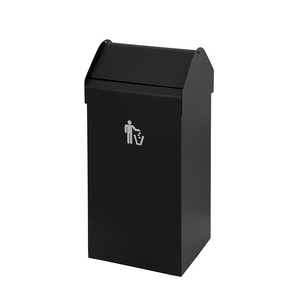 Papelera Rectangular Metálica Tapa Basculante - 38 Litros 1