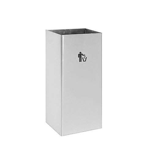 Papelera Rectangular Inox de Pared - 40 Litros