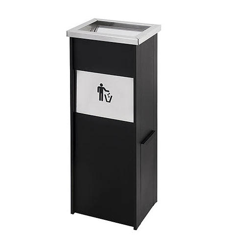 Cenicero Papelera Rectangular Metálico - 15 + 2 Litros